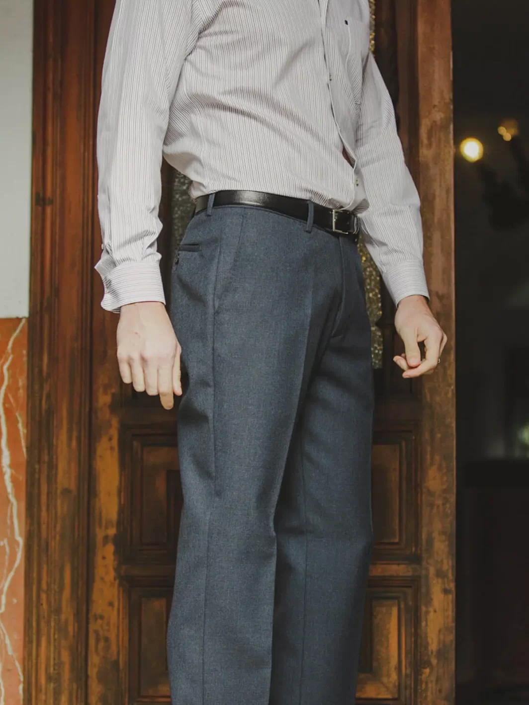 Pantalón clásico sin pinza Serie 15.230 - S/PZ AZUL MARINO - Imagen 2